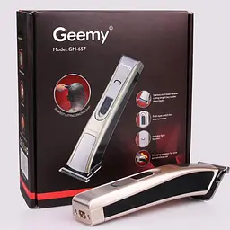 Професійна бездротова машинка - тример Geemy GM-657 для стрижки волосся та бороди - мініатюра 3