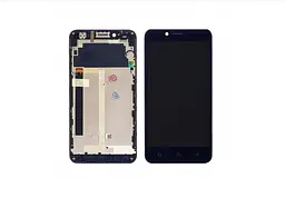 Дисплей для Lenovo A2020 Vibe C з чорним тачскрином і корпусною рамкою