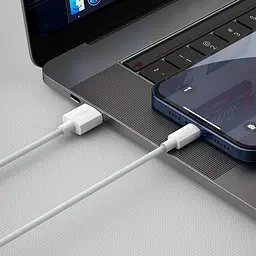 Кабель Baseus Simple Wisdom Data Cable Kit USB-A to Lightning PD 2.4A 1.5m White 2шт (TZCALZJ-02) [113840] - мініатюра 5