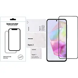 Захисне скло BeCover для Samsung Galaxy A36 SM-A366 Black (712886) - мініатюра 2