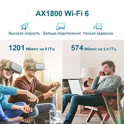 TP-Link Повторювач Wi-Fi сигналу RE605X AX1800 1хGE ext. ant x2 OneMesh - мініатюра 9