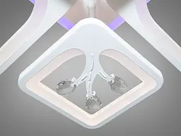 Стельовий світильник LED Diasha 8157/2+2WH, 100W, 3200K-6000K, білий метал, сучасний стиль з пультом - мініатюра 5