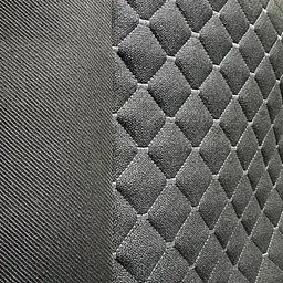 Автомобільні чохли B LUXE MAX Велюр під Алькантару (5 Підголівників) Чорний Ромб-Сіра нитка - мініатюра 2