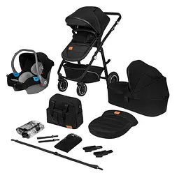 Універсальна коляска 3 в 1 Lionelo Bianka Black Onyx, чорний (LO-BIANKA 3IN1 BLACK ONYX) - мініатюра 2