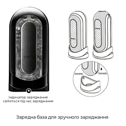 Вібромастурбатор Tenga Flip Zero Electronic Vibration Black, змінна інтенсивність, розкладний - мініатюра 7
