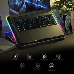 Охолоджувальна підставка для ноутбука GamePro Black (CP670) - мініатюра 12