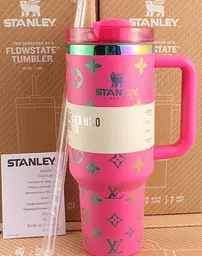 Термокухоль Stanley Quencher H2.0 Tumbler з неіржавкої сталі 1,18 л Neon Pink Monogram KT6007834