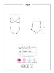 Боді Obsessive Shibu L/XL чорний - мініатюра 7