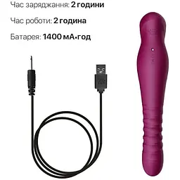 Смарт-вібратор-пульсатор Zalo King Velvet Purple кристал Swarovski - мініатюра 7