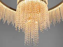 Люстра кришталева Diasha 376-800GD золото LED 165Вт багатоярусна підвісна - мініатюра 5