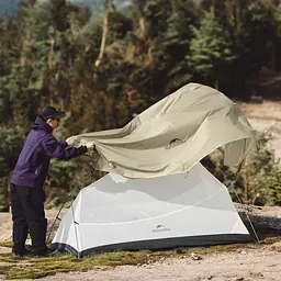 Намет Naturehike Cloud Up Pro CNK2350WS020 надлегкий двомісний 20D пісочний - мініатюра 9
