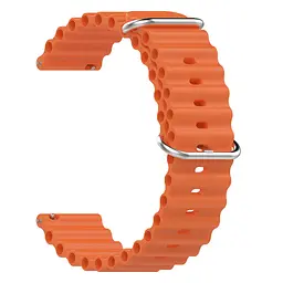 Ремінець для Samsung Galaxy Watch 6 - помаранчевий ширина кріплення 20мм силікон Watchbands Hump (W22-1WB695511196) - мініатюра 3