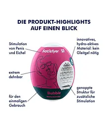 Мастурбатор яйце Satisfyer Egg Single Bubble білий - мініатюра 3
