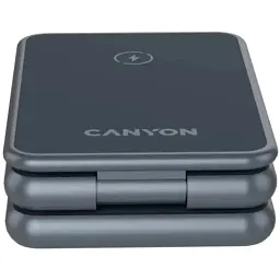 Зарядний пристрій Canyon Foldable wireless charger 15W 3in1 Metal (CNS-WCS309M) - мініатюра 7