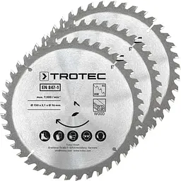 Диск пиляльний Trotec HW40 Wood 3 шт 150х16х2,1