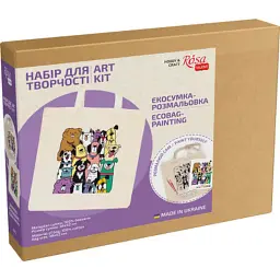 Набір для творчості Rosa Talent екосумка-розмальовка, Dogs 38х42см (4823098538400) - мініатюра 2