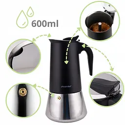 Кавоварка гейзерна Kamille KM-0562 450 мл - мініатюра 4