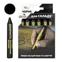Маркер восковий для розмітки на складі, чорний, 12шт. CW610016