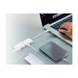 Концентратор D-Link USB-C 10-in-1 2xHDMI + 1xRJ45 1000Mbps + 2xUSB-C + USB 3.1 + USB 3.0 + SD + TF silver (DUP-A01) - мініатюра 5
