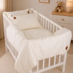 Дитяча постільна білизна MIRSON BABY Poplin Edition Teddy Bear Milky White 110х160см (2200013085942) - мініатюра 3