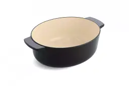 Гусятниця чавунна з кришкою KitchenAid 30 см 5,6 л чорна (CC006064-001) - мініатюра 2