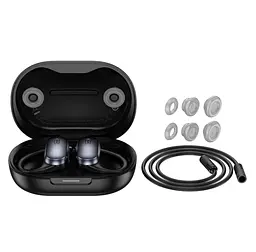 Навушники Bluetooth Hoco EA7 Suerte ANC+ENC open true wireless BT headset Black - мініатюра 3