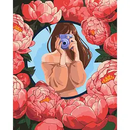 Картина за номерами "Квіткове селфі" ©Kira Corporal Ideyka KHO4979 40х50 см
