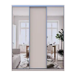 Шафа купе Doros Сіті Лайт Кашемір 1 ДСП / 2 дзеркала 180х60х225 (80736368) - мініатюра 2