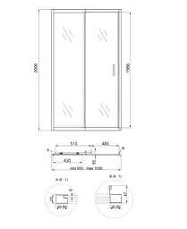 Душові двері в нішу Qtap Taurus CRM209-1.C6 90-100x200 см, скло Clear 6 мм, покриття CalcLess (TAUCRM2091C6) - мініатюра 8