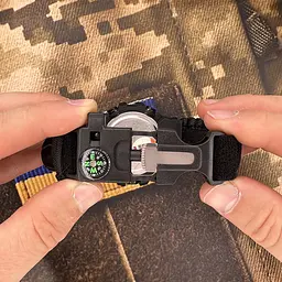 Наручний годинник чоловічий 1356BK Black Tactic Compass Skmei acs0030795 - мініатюра 5