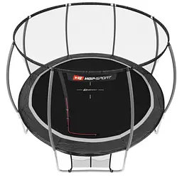 Батут Hop-Sport Premium 12ft (366см) чорно-сірий з внутрішньою сіткою - мініатюра 3