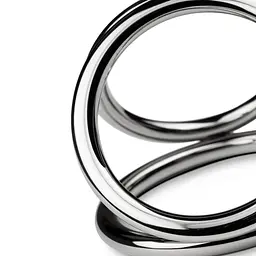 Потрійне ерекційне кільце Sinner Gear Unbendable Triad Chamber Metal Cock and Ball Ring Large - мініатюра 4