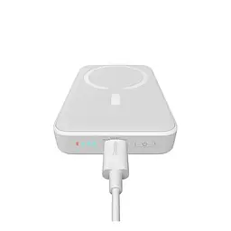 Магнітний портативний павербанк Baseus Magnetic 20W 10000mAh з бездротовою зарядкою для iPhone білий - мініатюра 3