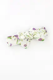 Пісочник з мусліну для дівчинки на ґудзиках Violet flowers з пов'язкою - мініатюра 5