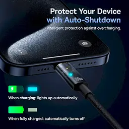 Кабель Baseus Explorer Charging with Auto Shutdown Cable Type-C to Type-C 100W 1m P10319703111-00 Black - мініатюра 4
