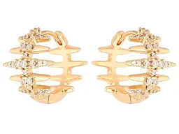 Сережки Xuping кільця позолота 18K "Декоративний візерунок з кристалами" 288851