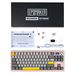 Клавіатура Epomaker Shadow-S Wisteria Linear Pink механічна бездротова (SHS-P-WL) - мініатюра 2