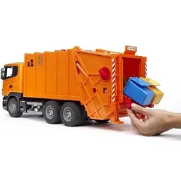 Сміттєвоз Bruder Scania RR-series, 62 см, помаранчевий (03560) - мініатюра 3