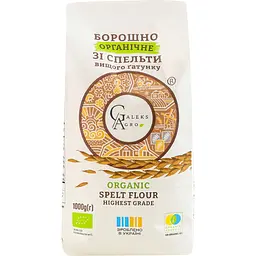 Борошно зі спельти Galeks-Agro вищий ґатунок органічне 1 кг 