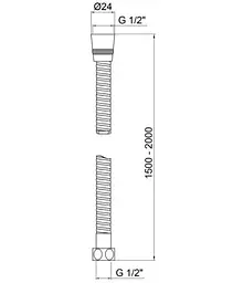 Шланг для душу Kroner KRM - C600 150-200 см (CV023628) - мініатюра 2