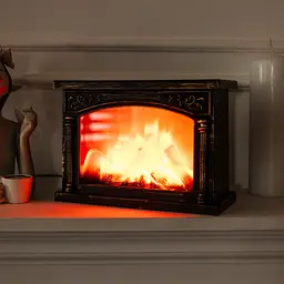 Камін декоративний з LED-підсвіткою 28*12*20 см, бронза Yiwu 2026-CR-3-7 - мініатюра 2