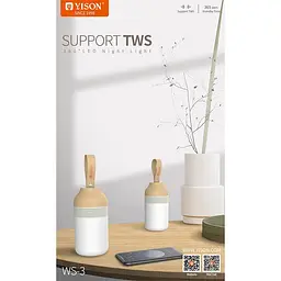 Портативна акустика Yison TWS LED Night Light WS-3 AUX/USB/BT 3W - мініатюра 5