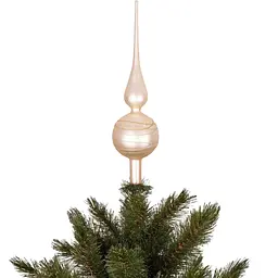 Ялинкова верхівка Mica Decorations скляна 31 см золотиста матова (1179380) - мініатюра 2