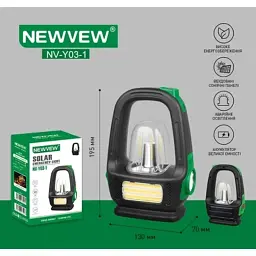 Кемпінговий ліхтар NEWVEW NV-Y03-1 із сонячною панеллю, 2400mAh, Green (NWVW-NV-Y03-1-GN) - мініатюра 6