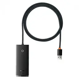 Концентратор Baseus USB 3.0 to 4xUSB 3.0 1.0m black (WKQX030101)