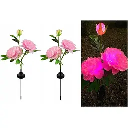 Світильники Garden Peony pink Light на сонячній батареї садові 2 шт