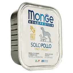 Вологий корм Monge Dog Solo, для дорослих собак, 100% курка, 150 г - мініатюра 3