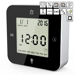 Годинник настільний Technoline WT344 Black/Silver (WT344), Чорний - мініатюра 4