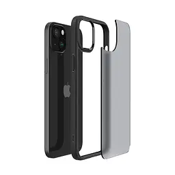 Чехол Spigen Ultra Hybrid для iPhone 15 Plus Frost Black (ACS06656) + защитное стекло - мініатюра 8