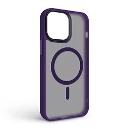 Чехол для Apple iPhone 13 Pro Max, Uniq MagCase, фиолетовый, противоударный, панель-накладка с MagSafe, ударопрочный TPU+PC, с магнитом MagSafe, поддержка полноценной беспроводной зарядки, ArmorStandart (ARM75317) - мініатюра 2